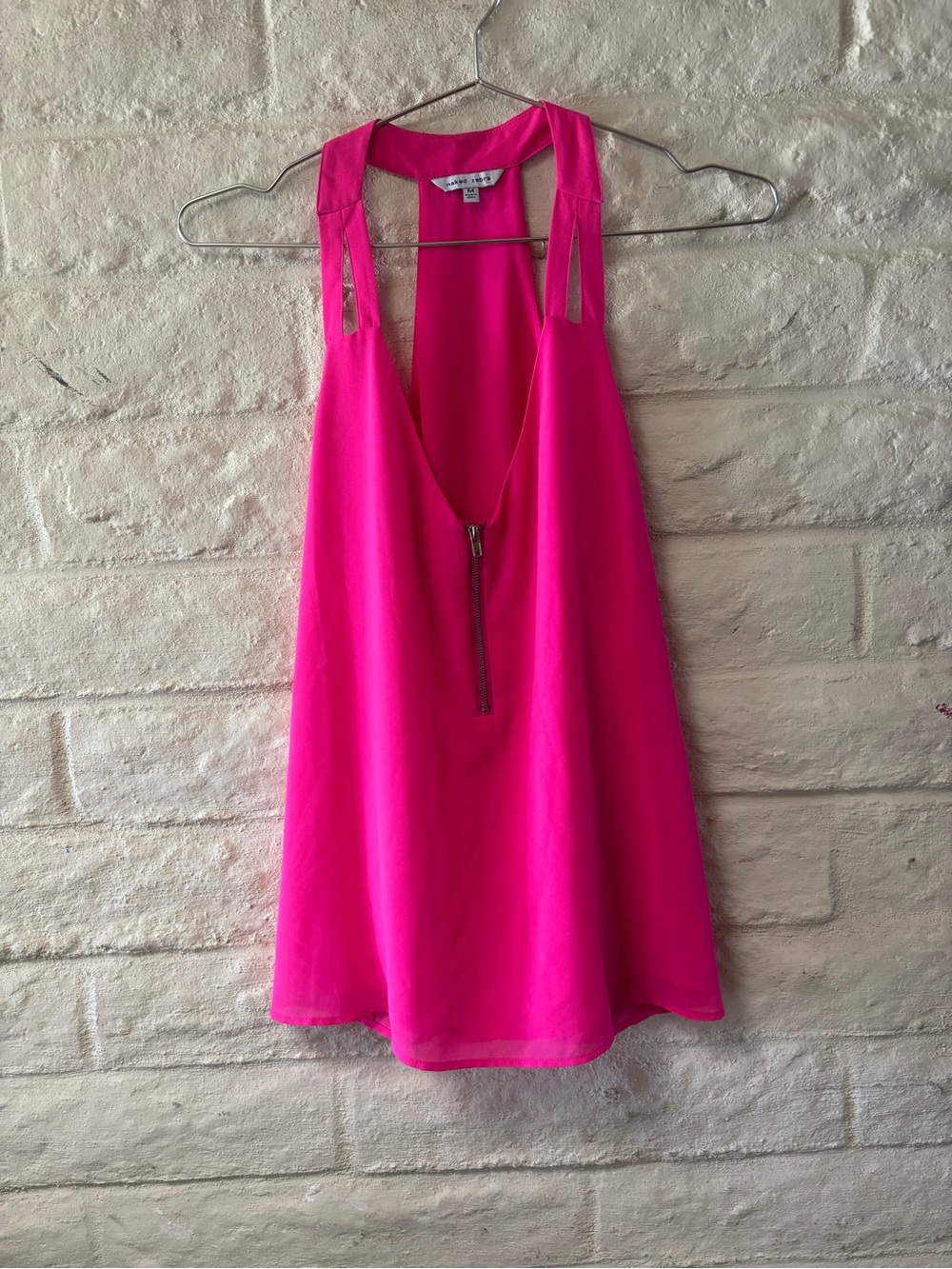 Naked Zebra-Y2K-Hot Pink Blouse-Medium